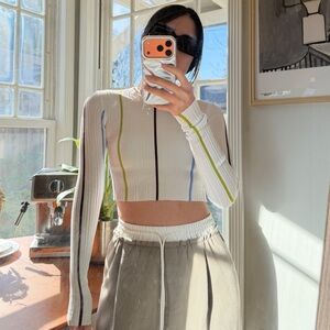 Garage Multicolor Striped Crop Top